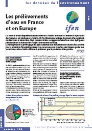 LES PRELEVEMENTS D'EAU EN FRANCE ET EN EUROPE = WATER ABSTRACTION AND USE IN FRANCE AND EUROPE | BLUM A.