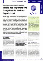 BAISSE DES IMPORTATIONS FRANCAISES DE DECHETS DEPUIS 1991 | SAMUEL P.