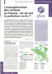 L'EUTROPHISATION DES RIVIERES EN FRANCE : OU EN EST LA POLLUTION VERTE ? | CROUZET P.