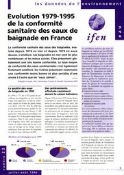 EVOLUTION 1979 - 1995 DE LA CONFORMITE SANITAIRE DES EAUX DE BAIGNADE EN FRANCE | CROUZET P.