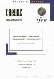 LES OPINIONS DES FRANCAIS SUR L'ENVIRONNEMENT ET LA FORET | DUFOUR A.