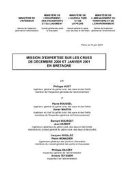 Mission d'expertise sur les crues de décembre 2000 et janvier 2001 en Bretagne. | HUET P