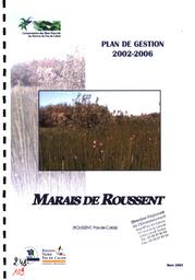 Marais de Roussent (Roussent, Pas-de-Calais), plan de gestion 2002-2006 | CONSERVATOIRE DES SITES NATURELS DU NORD ET DU PAS DE CALAIS