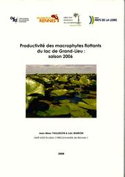 Productivité des macrophytes flottants du lac de Grand-Lieu (saison 2006) | PAILLISSON (Jean-Marc)