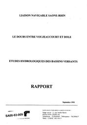 Liaison navigable Saône-Rhin - Etudes hydrologiques des bassins versants : Le Doubs et ses affluents - L'Allan et ses affluents et bief de partage - L'Ill et la Largue | 