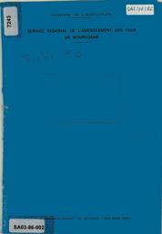 Impact autoroute A 31 - Analyses physico-chimiques et hydrobiologiques Tille - Norge - Gravières - 17 juillet 1986 | SERVICE REGIONAL DE L'AMENAGEMENT DES EAUX DE BOURGOGNE, DIJON