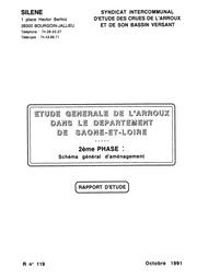 Etude générale de l'Arroux dans le département de la Saône-et-Loire. 2ème phase : schéma général d'aménagement | SILENE, BOURGOIN-JALLIEU