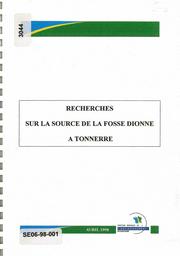 Recherches sur la source de la Fosse Dionne à Tonnerre | GOEFFROY Frédéric