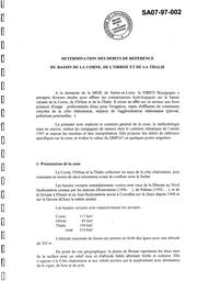 Détermination des débits de référence du bassin de la Corne, de l'Orbise et de la Thalie | DIRECTION REGIONALE DE L'ENVIRONNEMENT BOURGOGNE