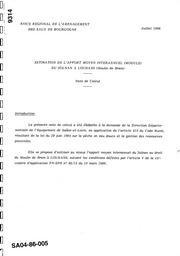 Estimation de l'apport moyen interannuel (module) du Solnan à Louhans (Moulin de Bram) - Note de calcul | SERVICE REGIONAL DE L'AMENAGEMENT DES EAUX DE BOURGOGNE, DIJON