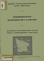 Monographie du bassin de la Nièvre : Eléments d'information utiles pour l'aménagement des eaux | SERVICE REGIONAL DE L'AMENAGEMENT DES EAUX DE BOURGOGNE, DIJON