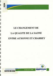 Le changement de la qualité de l'eau entre Auxonne et Charrey | DIRECTION REGIONALE DE L'ENVIRONNEMENT BOURGOGNE