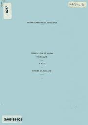 Suivi allégé de bassin - Bourgogne - Rivière la Bouzaise [deux documents : 1984 ; 1985] | AGENCE DE L'EAU RHONE MEDITERRANEE CORSE