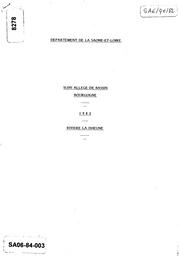Suivi allégé de bassin - Bourgogne - 1982 -1983 -1984 - Rivière de la Dheune ; 3 documents | AGENCE DE L'EAU RHONE MEDITERRANEE CORSE