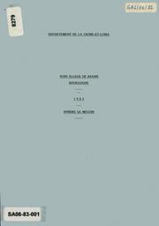 Suivi allégé de bassin - Bourgogne - 1982 -1983 - Rivière le Meuzin ; 2 documents | AGENCE DE L'EAU RHONE MEDITERRANEE CORSE