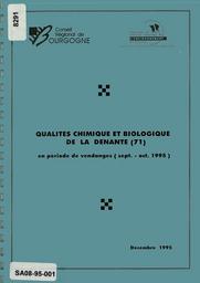 Qualités chimique et biologique de la Denante (71) | DIRECTION REGIONALE DE L'ENVIRONNEMENT BOURGOGNE