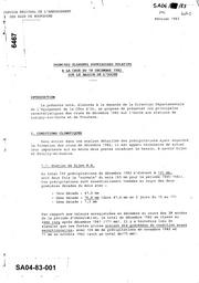 Premiers éléments provisoires relatifs à la crue du 18 décembre 1982 sur le bassin de l'Ouche | SERVICE REGIONAL DE L'AMENAGEMENT DES EAUX DE BOURGOGNE, DIJON