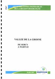 Atlas des zones inondables de la région Bourgogne : Vallée de la Grosne de Sercy à Marnay | DIRECTION REGIONALE DE L'ENVIRONNEMENT BOURGOGNE