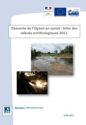 Descente de l'Ognon en canoë : bilan des relevés ornithologiques 2011 | MAAS Samuel