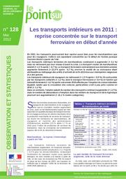 Les transports intérieurs en 2011 : reprise concentrée sur le transport ferroviaire en début d'année | BERGER Emmanuel