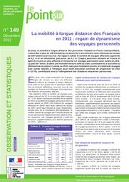 La mobilité à longue distance des Français en 2011 : regain de dynamisme des voyages personnels | ROUSSEL Philippe