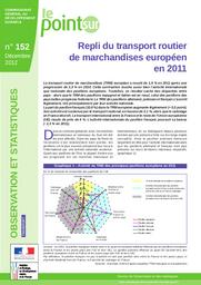 Repli du transport routier de marchandises européen en 2011 | JLASSI Mahmoud