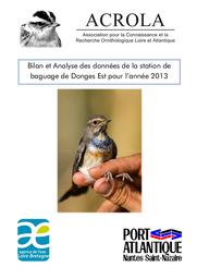Bilan et analyse des données de la station de baguage de Donges Est pour l'année 2013 | FOUCHER Julien