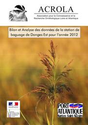 Bilan et analyse des données de la station de baguage de Donges Est pour l'année 2012 | FOUCHER Julien