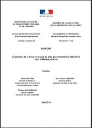 Évaluation de la mise en œuvre du plan gouvernemental 2003-2013 pour le Marais poitevin (juin 2014) | LAVOUX Thierry