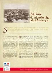Séisme du 11 janvier 1839 à la Martinique | MINISTERE DE L'ECOLOGIE, DU DEVELOPPEMENT DURABLE ET DE L'ENERGIE. DGPR - SRNH