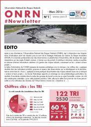Newsletter de l'ONRN | OBSERVATOIRE NATIONAL DES RISQUES NATURELS