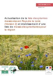 Actualisation de la liste des plantes messicoles en Pays de la Loire (Version 2) et établissement d’une liste de messicoles prioritaires pour la région des Pays de la Loire. | MESNAGE Cécile