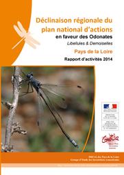 Déclinaison régionale du plan national d'actions en faveur des odonates (libellules et demoiselles) en Pays de la Loire - rapport d'activités 2014 | HERBRECHT (Franck)