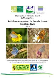 Suivi des communautés de rhopalocères du marais Poitevin en 2013 | JOMAT Emilien