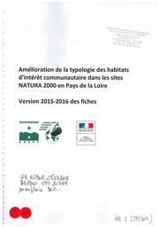 Amélioration de la typologie des habitats d'intérêt communautaire dans les sites Natura 2000 en Pays de la Loire - version 2015-2016 des fiches | MESNAGE Cécile