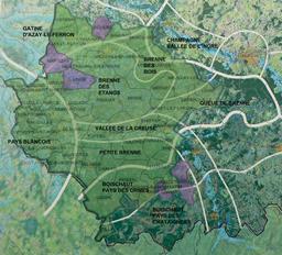 Parc naturel régional de la Brenne : carte entités paysagères | DIRECTION REGIONALE DE L'ENVIRONNEMENT, DE L'AMENAGEMENT ET DU LOGEMENT CENTRE-VAL DE LOIRE