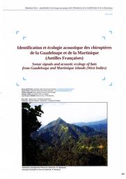 Identification et écologie acoustique des chiroptères de la Guadeloupe et de la Martinique | BARATAUD (Michel)