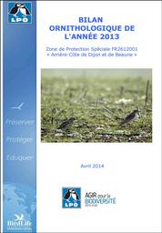 Bilan ornithologique de l'année 2014 - zone de protection spéciale FR2612001 "Arrière-côte de Dijon et de Beaune" | SPINNLER Florent