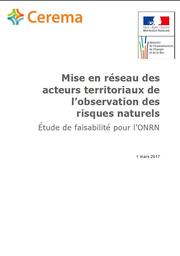 Mise en réseau des acteurs territoriaux de l'observation des risques naturels : Étude de faisabilité pour l'ONRN | RIVAL Fabien