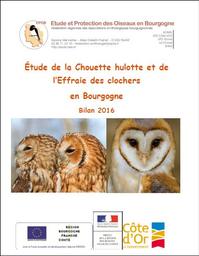 Étude de la Chouette hulotte et de l'Effraie des clochers en Bourgogne -  Bilan 2016 - - Provence-Alpes-Côte d'Azur