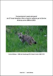 Comportement spatio-temporel de 17 chats forestiers (Felis silvestris) relâchés par le Centre Athénas entre 1994 et 2013 | CENTRE ATHENAS