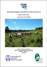 Bilan agro-écologique des pelouses sèches du Haut-Jura - rapport de fin de stage | ROCHER Arthur