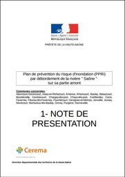 Plan de Prévention des Risques Naturels d'Inondation par débordement de la Saône amont en Haute Saône | 