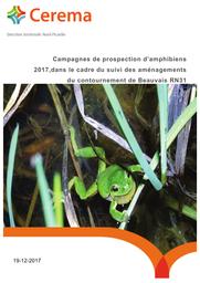 Campagnes de prospection d'amphibiens 2017, dans le cadre du suivi des aménagements du contournement de Beauvais RN 31 | CEREMA DT Nord-Picardie
