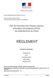 Plan de Prévention des Risques Naturels d'Inondation du Gland. | 