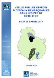 Veille sur les espèces d'oiseaux remarquables dans les ZPS de Côte-d'Or - Bilan de l'année 2017 | ROUGERON (Antoine)