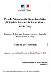 Plan de Prévention des Risques Naturels d'Inondation de la Loire Val du Bec d'Allier-Val de Givry | DIRECTION DEPARTEMENTALE DES TERRITOIRES DE LA NIEVRE