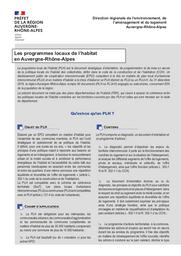 Les programmes locaux de l’habitat en Auvergne-Rhône-Alpes | DIRECTION REGIONALE DE L'ENVIRONNEMENT, DE L'AMENAGEMENT ET DU LOGEMENT AUVERGNE-RHONE-ALPES