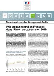 Prix du gaz naturel en France et dans l'Union européenne en 2019. | LEVY Pascal