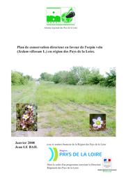 Plan de conservation directeur en faveur de l'orpin velu (Sedum villosum L.) en région Pays de la Loire | LE BAIL (Jean)